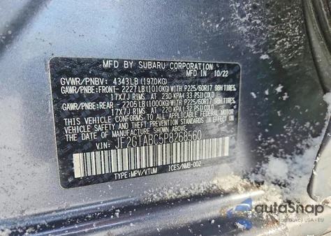 2023 Subaru Crosstrek from USA, damaged, VIN JF2GTABC5P8268560